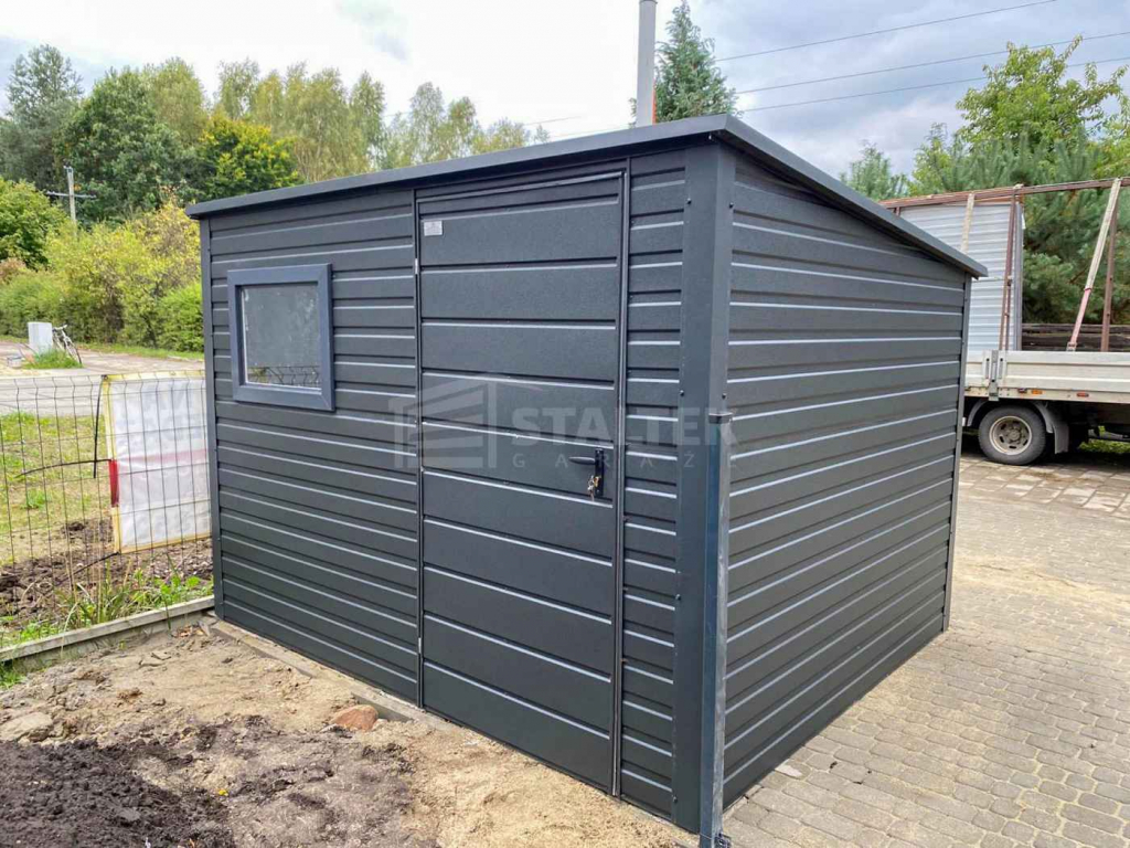 Schowek – domek ogrodowy 2,8×2 – drzwi – okno - antracyt – dach  ST237 Słupsk - zdjęcie 4