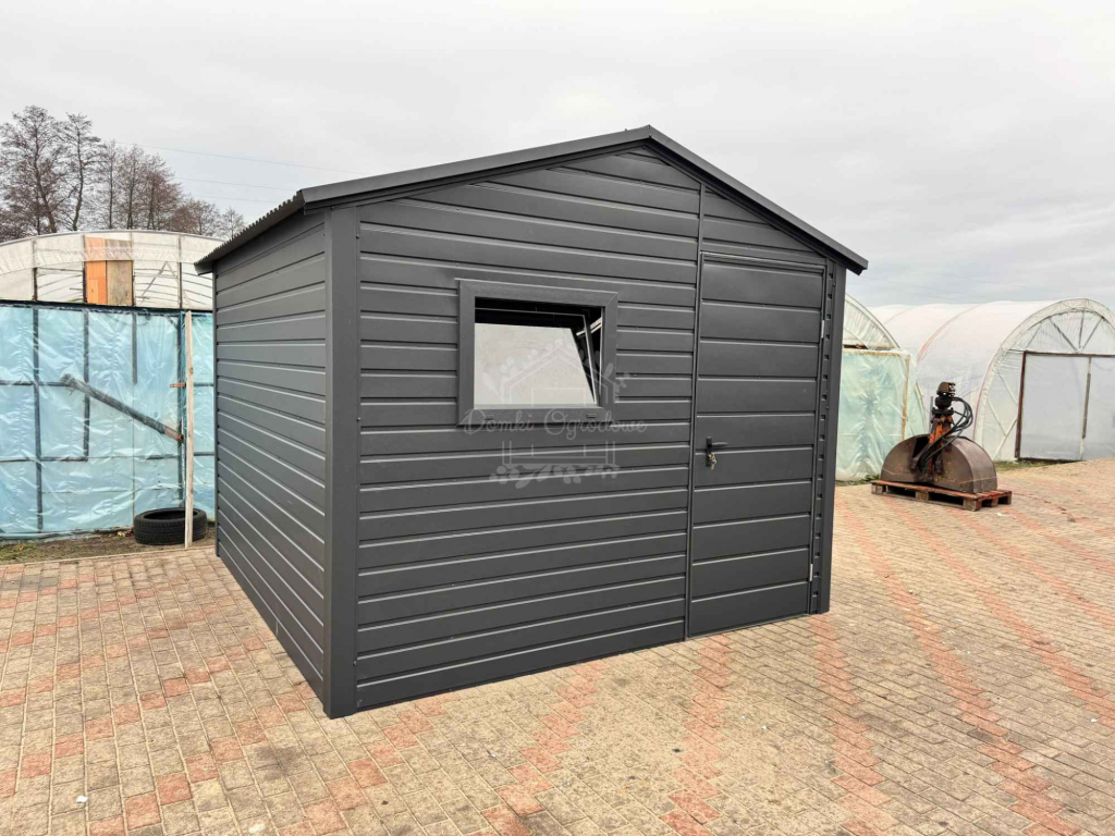 Schowek - domek ogrodowy 3x3m  okno - antracyt - dach dwuspadowy ID881 Toruń - zdjęcie 2