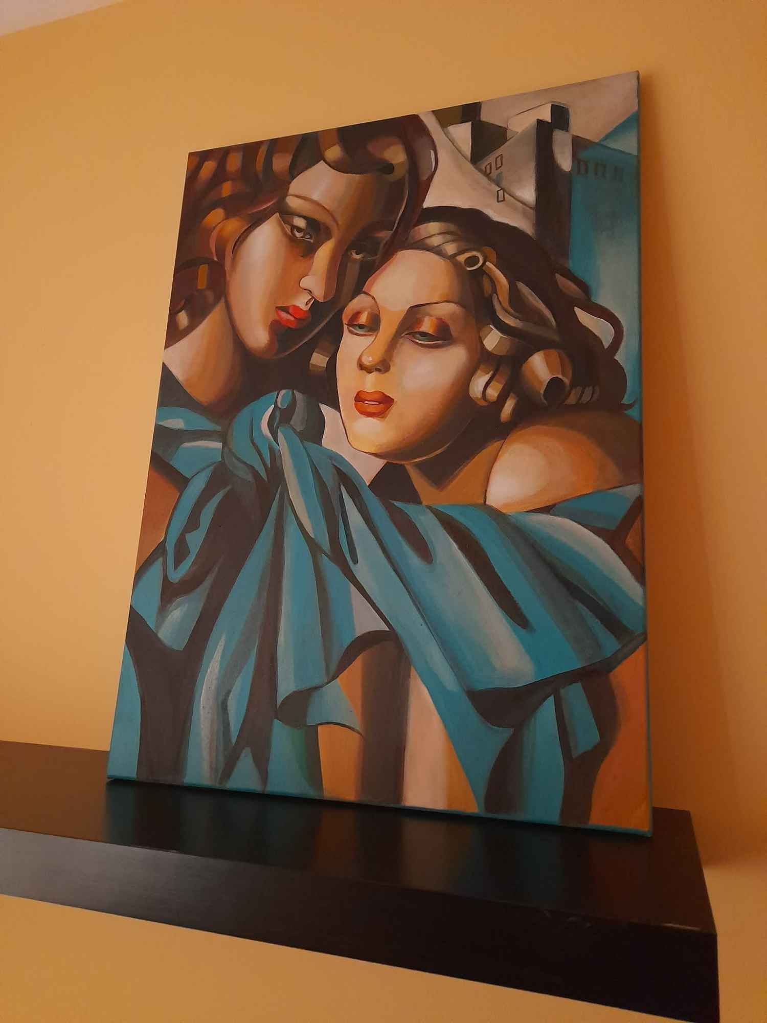 Sprzedam obraz Dziewczyny - Tamara Łempicka 50 na 70 ck Praga-Północ - zdjęcie 1