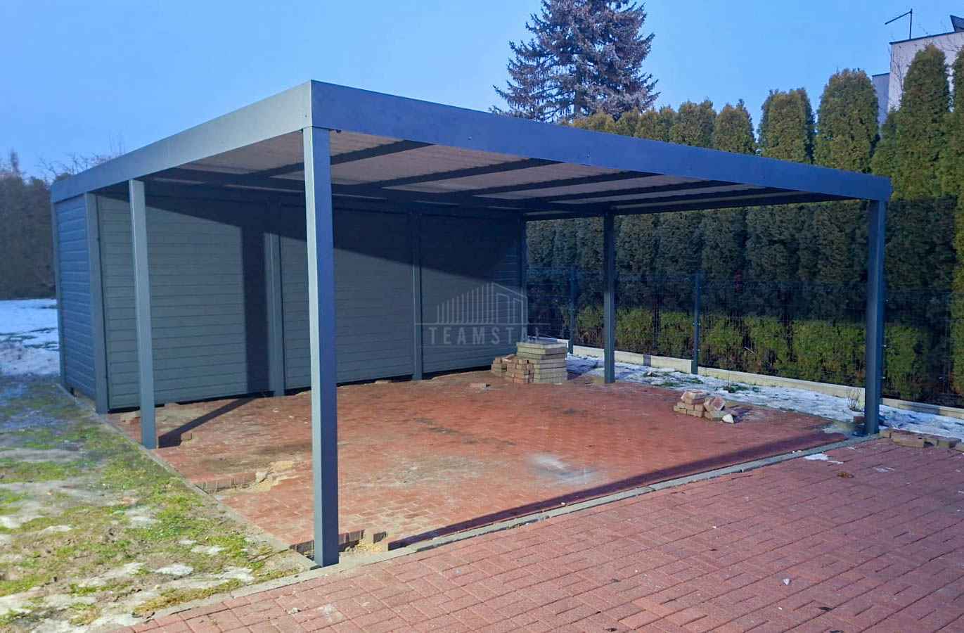 Carport PREMIUM z pomieszczeniem gospodarczym Wiata 7x5m TS1250 Sieradz - zdjęcie 2
