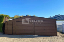 Garaż blaszany 8x6m 2x Brama drzwi 2x okno drewnopodobny Dach ST175 Łomża - zdjęcie 2