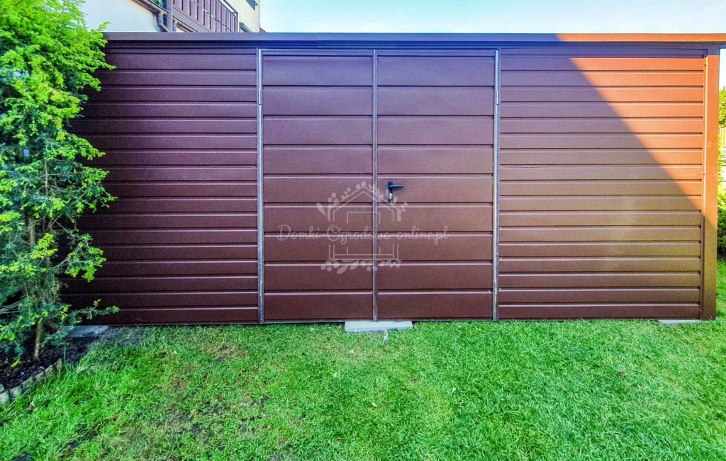 Schowek - Domek Ogrodowy 5,5x2m - Brama Dwuskrzydłowa Okno Brąz ID651 Cieszyn - zdjęcie 4