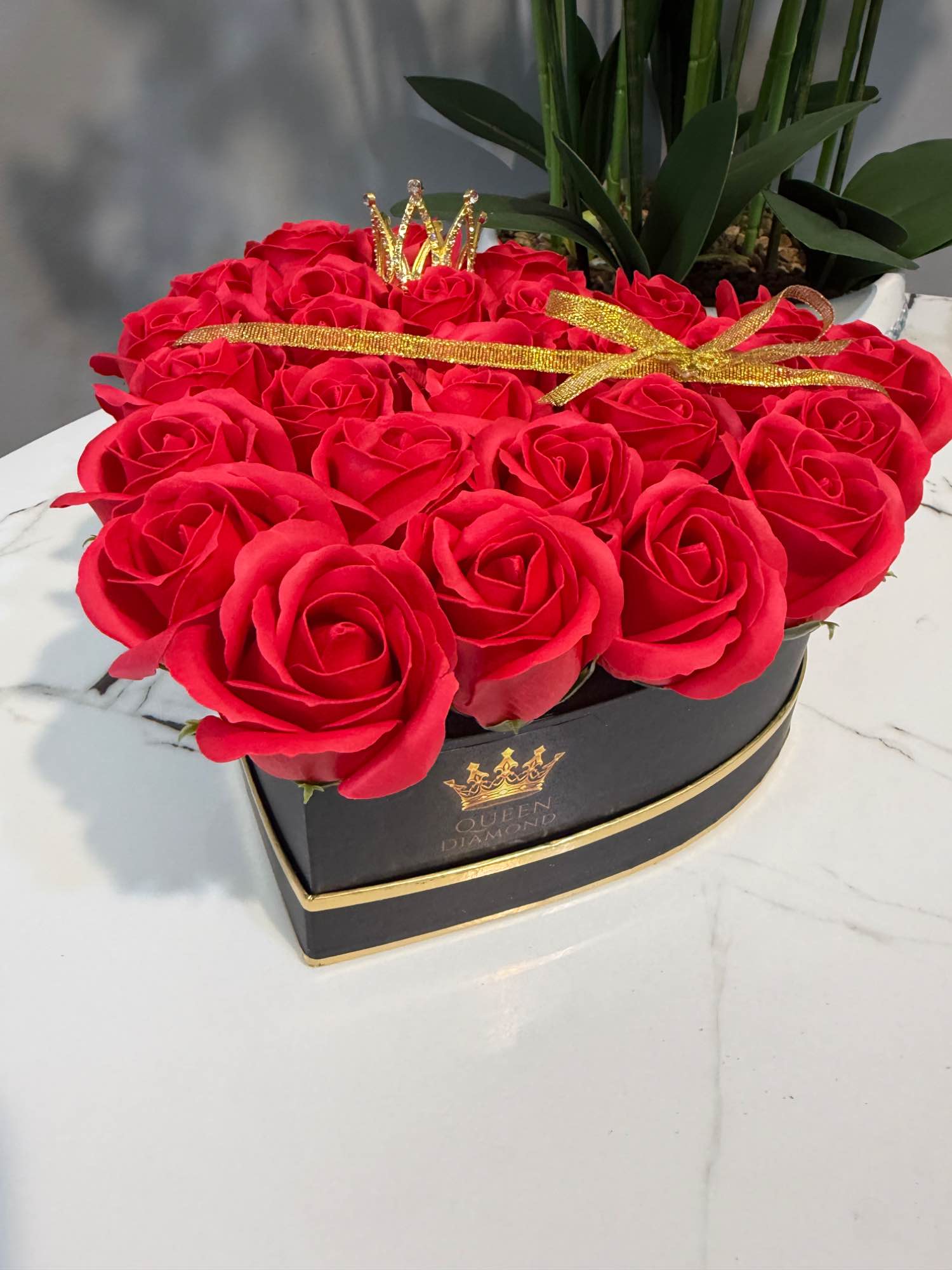 Flower box z kwiatów mydlanych serce Sosnowiec - zdjęcie 1