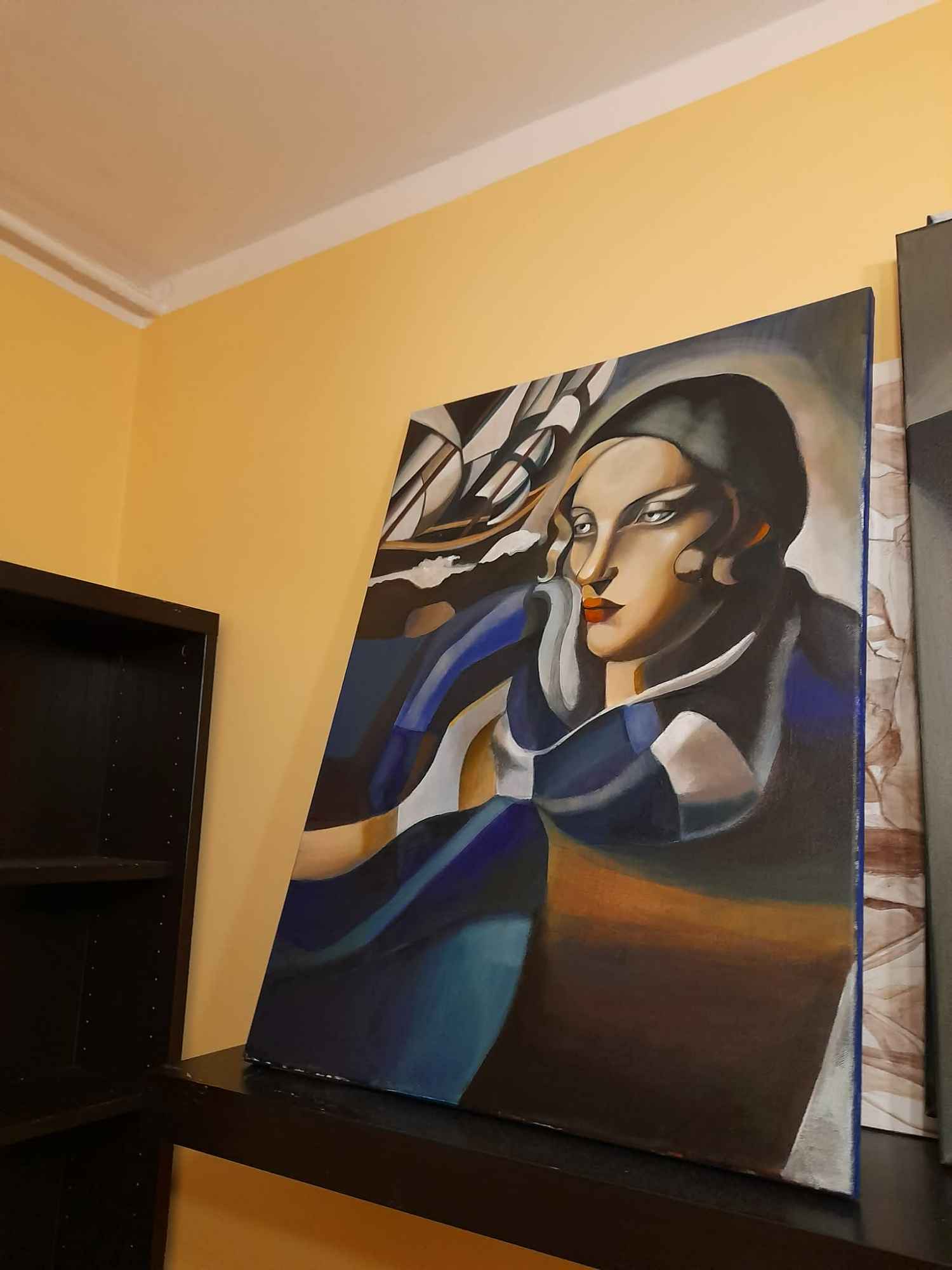 Sprzedam obraz malowany ręcznie - Tamara Łempicka - Dziewczyny Nowa Huta - zdjęcie 5