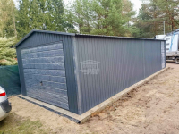 Garaż blaszany 4x9m - 2x Brama uchylna - drzwi - antracyt - dach GP521 Śródmieście - zdjęcie 3