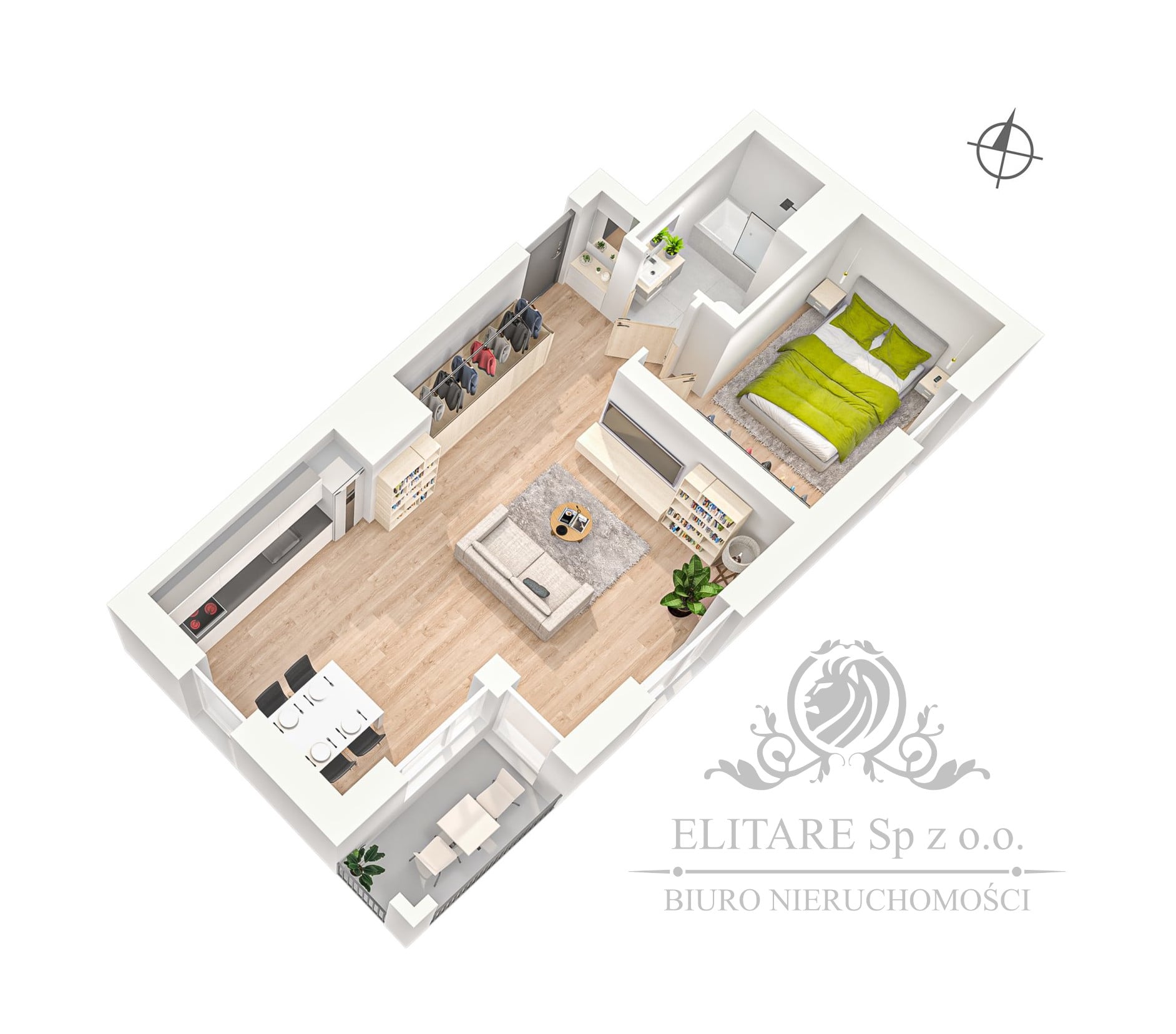 Apartament 2 pok. 44,13m2 ogrzewanie miejskie /obok Sky Tower Wrocław - zdjęcie 4