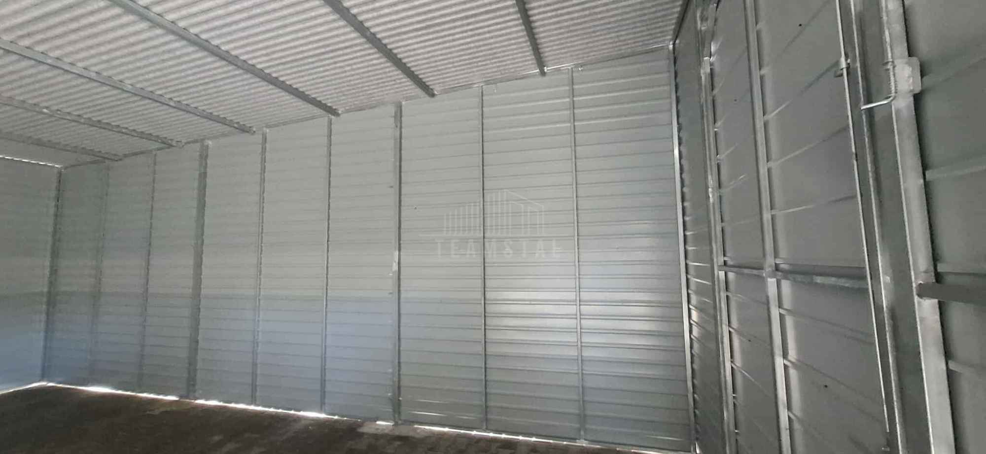 Garaż blaszany 18x5 m - brama uchylna x6 dach rynny TS1236 Leszno - zdjęcie 2