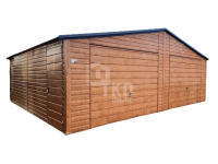 Garaż Blaszany 7,5x6 - 2x Brama -jasny orzech - drewnopodobny TKD100 Widzew - zdjęcie 1