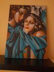 Sprzedam obraz Dziewczyny - Tamara Łempicka 50 na 70 ck Praga-Północ - zdjęcie 3