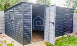 Schowek Domek Ogrodowy 4x2,5 +Wiata 1,5m 2x Drzwi Okno spad  PLG155 Busko-Zdrój - zdjęcie 4