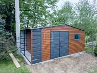 Schowek Domek Ogrodowy 5,5x3m + wiata 0,5m  Brama okno dwuspad PLG129 Nowa Huta - zdjęcie 3