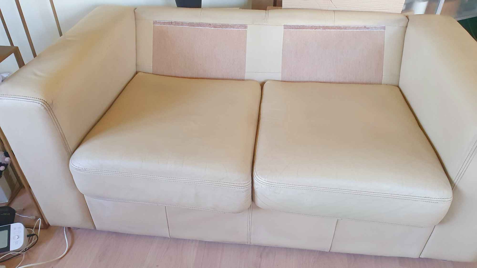 Kanapa (sofa) skórzana 167 cm b. wygodna teraz 350 zł Bemowo - zdjęcie 4