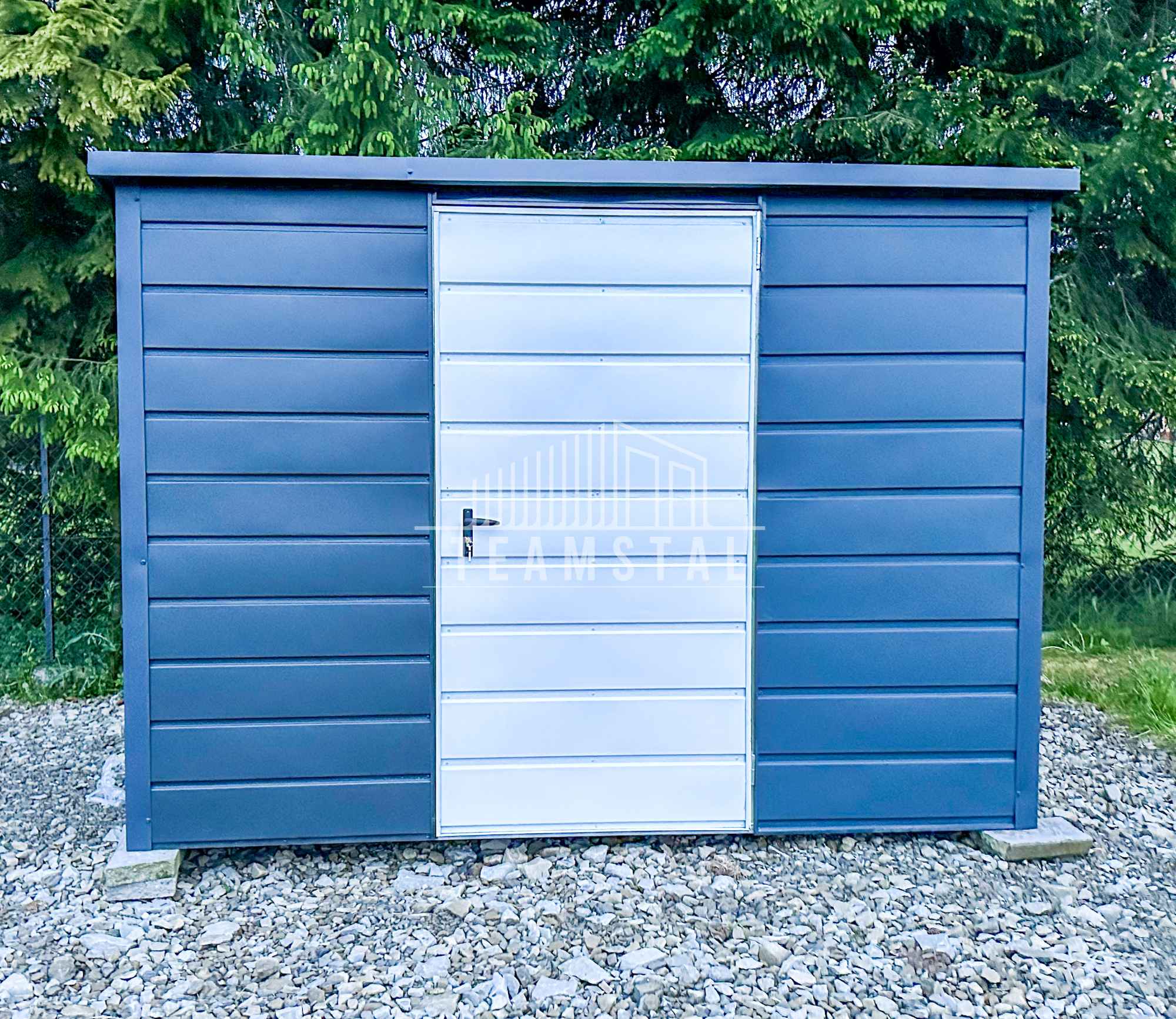 Schowek -  Domek Ogrodowy 3x3m Drzwi - Antracyt - Biały-Spad tył TS655 Kłodzko - zdjęcie 3