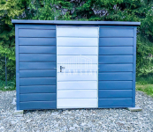 Schowek -  Domek Ogrodowy 3x3m Drzwi - Antracyt - Biały-Spad tył TS655 Kłodzko - zdjęcie 3