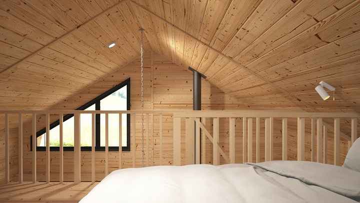 Drewniany domek całoroczny letniskowy 4m/5m 20cm Mokotów - zdjęcie 9