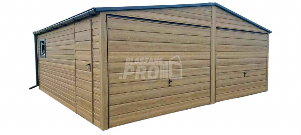 Garaż blaszany 6x5,8m  brama uchylna winchester  rynny  dwuspad GP454 Niepołomice - zdjęcie 1