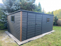 Schowek - domek ogrodowy 5x3m - brama dwuskrzydłowa 2x okno dach ST214 Ciechanów - zdjęcie 3