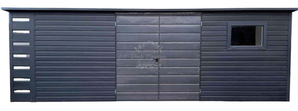 Schowek - domek ogrodowy 6x2,5m + wiata 0,5m  okno - antracyt  ID897 Rawa Mazowiecka - zdjęcie 1