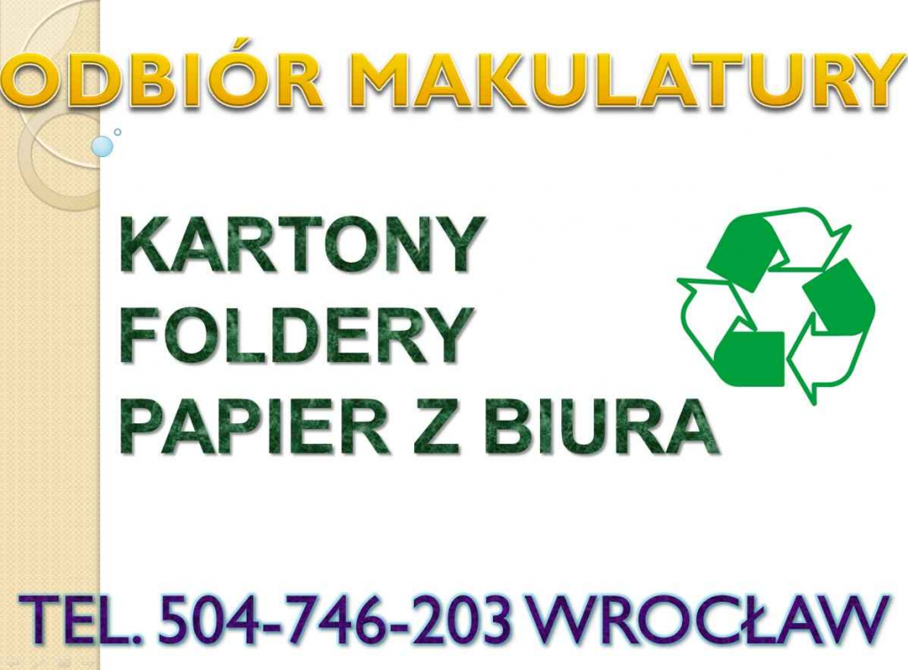 Odbiór makulatury, Wrocław, t. 504-746-203, wywóz, kartonu, makulatura Psie Pole - zdjęcie 3