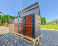 Zabudowa koszy na śmieci 207x80x120 cm 3x240L Antracyt  Orzech ID868 Inowrocław - zdjęcie 6