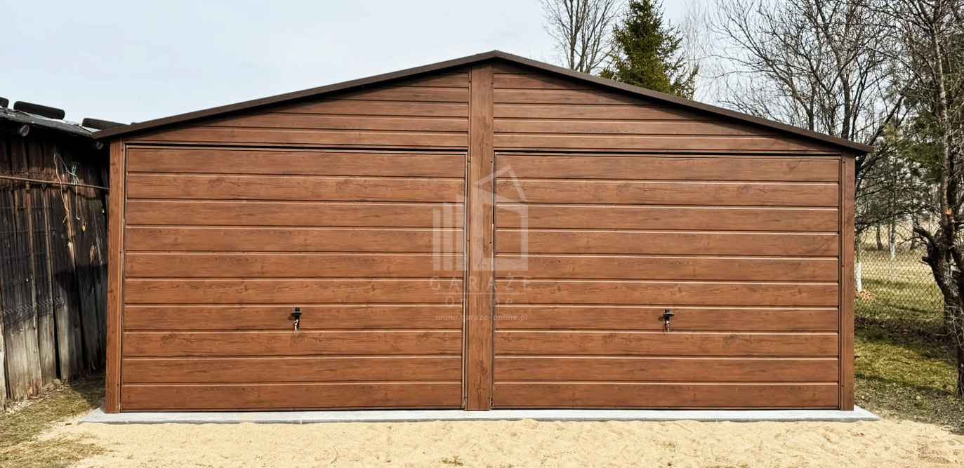 Garaż blaszany 6x6 m - 2x brama uchylna - 2x okno  rynny dach ID1288 Grudziądz - zdjęcie 4