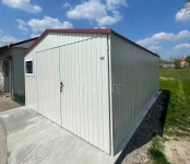 Garaż blaszany 5x6m - brama dwuskrzydłowa 2x okno dach TS1312 Nowy Sącz - zdjęcie 2