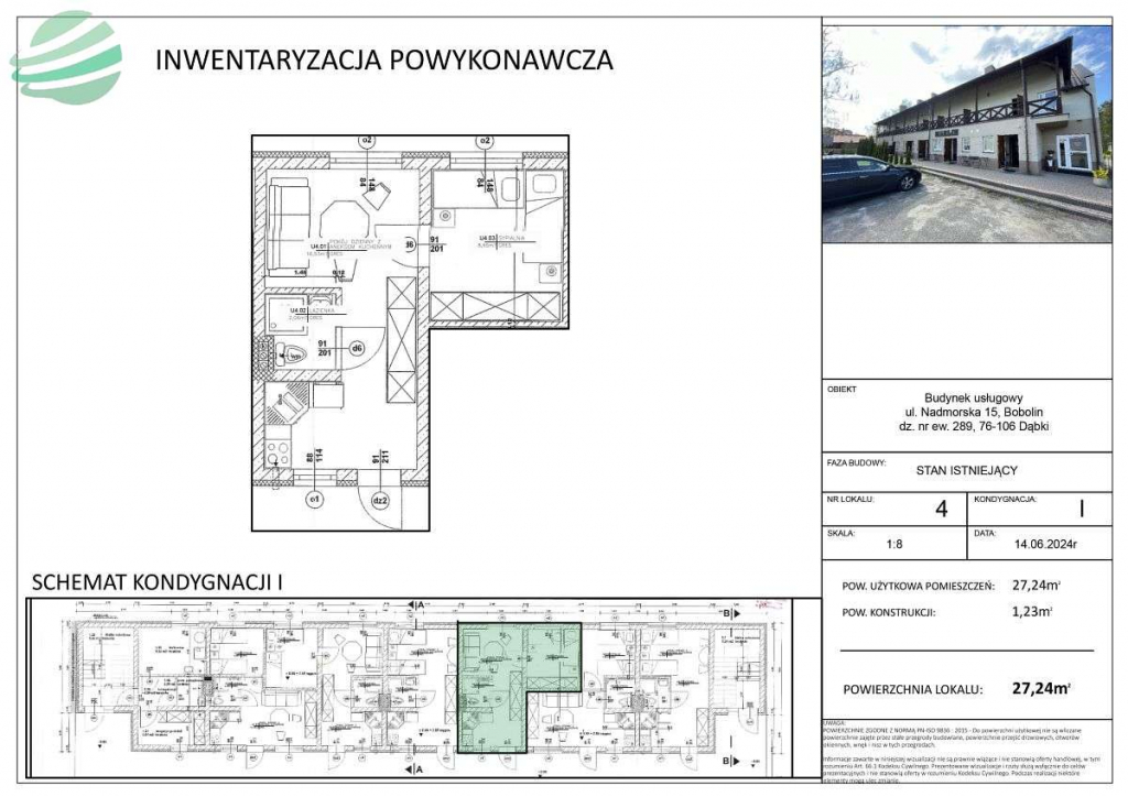 Na sprzedaż apartament 27m2 w Bobolinie Bobolin - zdjęcie 12