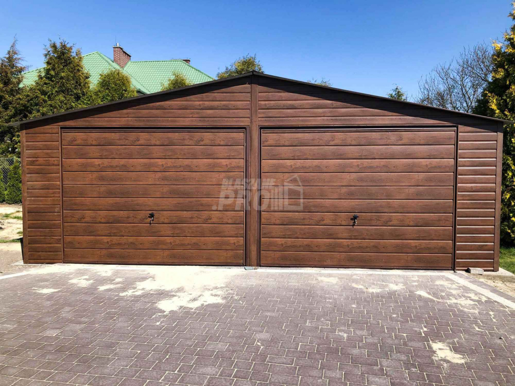 Garaż blaszany 7x6 2x Brama Drzwi drewnopodobny Dach dwuspadowy GP130 Dąbrowa Górnicza - zdjęcie 8