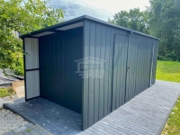 Schowek - domek ogrodowy 5x2,5m wiata 0,5m brama okno dach GP661 Szczecin - zdjęcie 2
