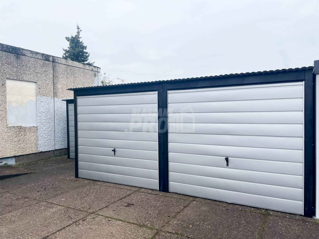 Garaż Blaszany 6x6 - 2x Brama uchylna - dach Spad w tył GP257 Nysa - zdjęcie 5