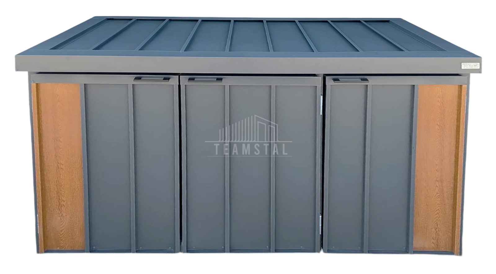 Zabudowa koszy na śmieci wiata obudowa 177x65x110 cm 3x120L TS1222 Lubartów - zdjęcie 1