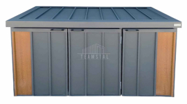Zabudowa koszy na śmieci wiata obudowa 177x65x110 cm 3x120L TS1222