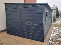 Garaż blaszany 3x6m brama dwuskrzydłowa 2x okno dach spad w bok TS1062 Przemyśl - zdjęcie 2