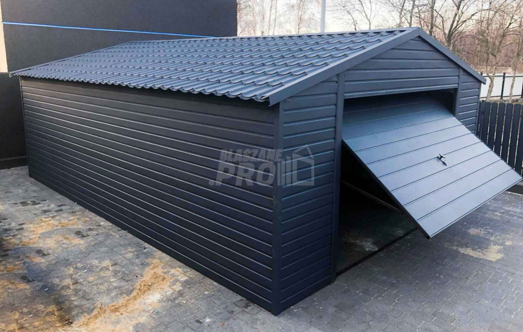 Garaż blaszany 5x7 Brama  Antracyt  Dach dwuspadowy GP103 Drawsko Pomorskie - zdjęcie 6