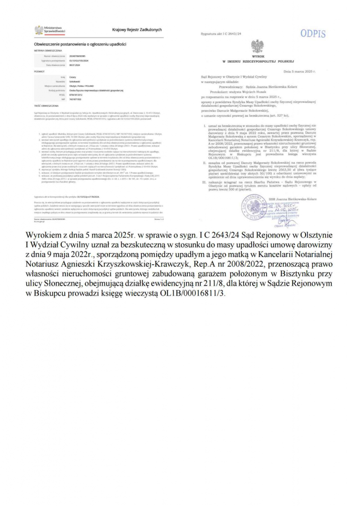 Syndyk sprzeda garaż w Bisztynku Bisztynek - zdjęcie 3