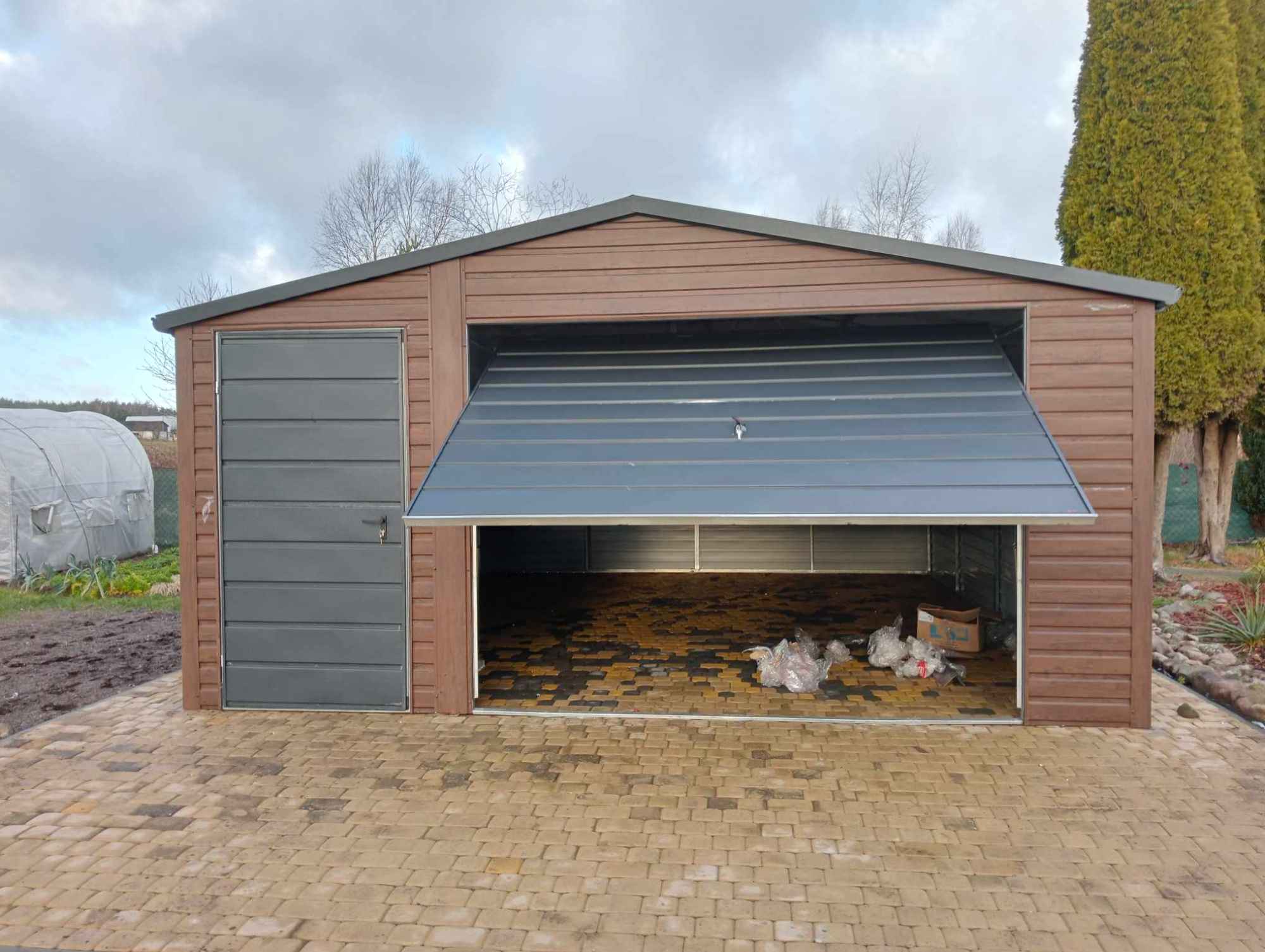 Garaż Blaszany 4,5x6 m Drewnopodobny Profil Ocynkowany MONTAŻ Katowice - zdjęcie 2