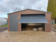 Garaż Blaszany 4,5x6 m Drewnopodobny Profil Ocynkowany MONTAŻ Katowice - zdjęcie 2