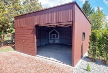 Hala Garaż blaszany 6x6 - 2x Brama - okno  dach w tył PLG107 Siedlce - zdjęcie 3