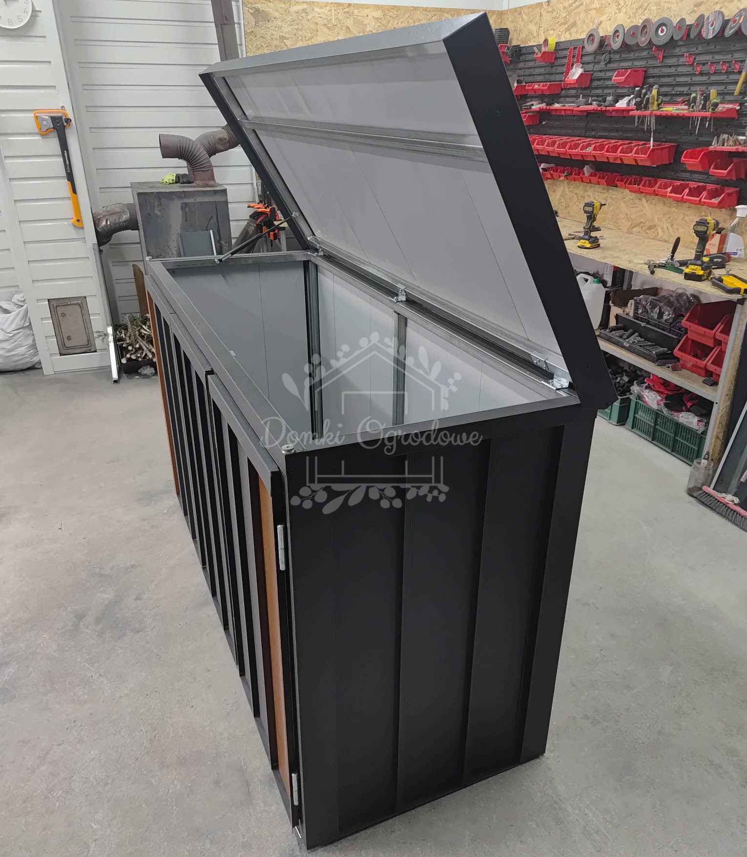 Zabudowa koszy na śmieci wiata śmietnikowa 177x65x110 cm 3x120L ID1150 Tarnów - zdjęcie 6