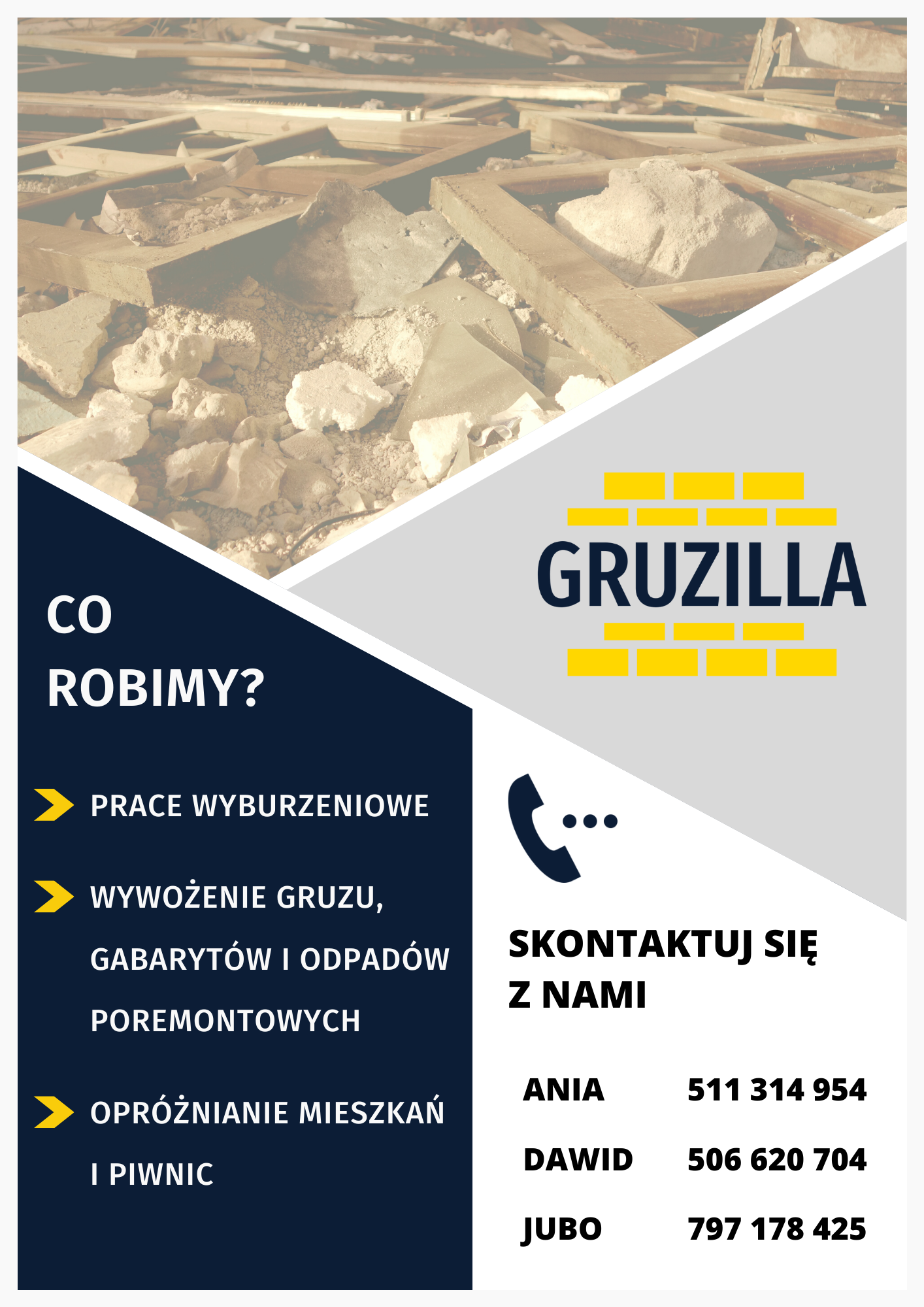 GRUZILLA – prace rozbiórkowe/wyburzeniowe – Warszawa Śródmieście - zdjęcie 1