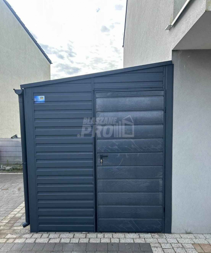 Domek Ogrodowy - Schowek  2x4 + wiata - Drzwi - okno - rynny GP353 Polesie - zdjęcie 5