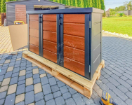 Zabudowa koszy na śmieci 207x80x120 cm 3x240L Antracyt  Orzech ID868 Inowrocław - zdjęcie 4