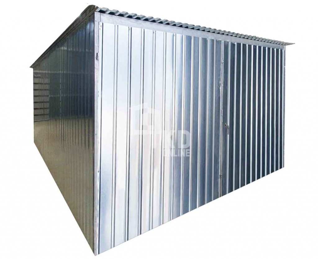 Garaż blaszany 3x5m - brama dwuskrzydłowa dach spad w tył TKD386 Łuków - zdjęcie 1