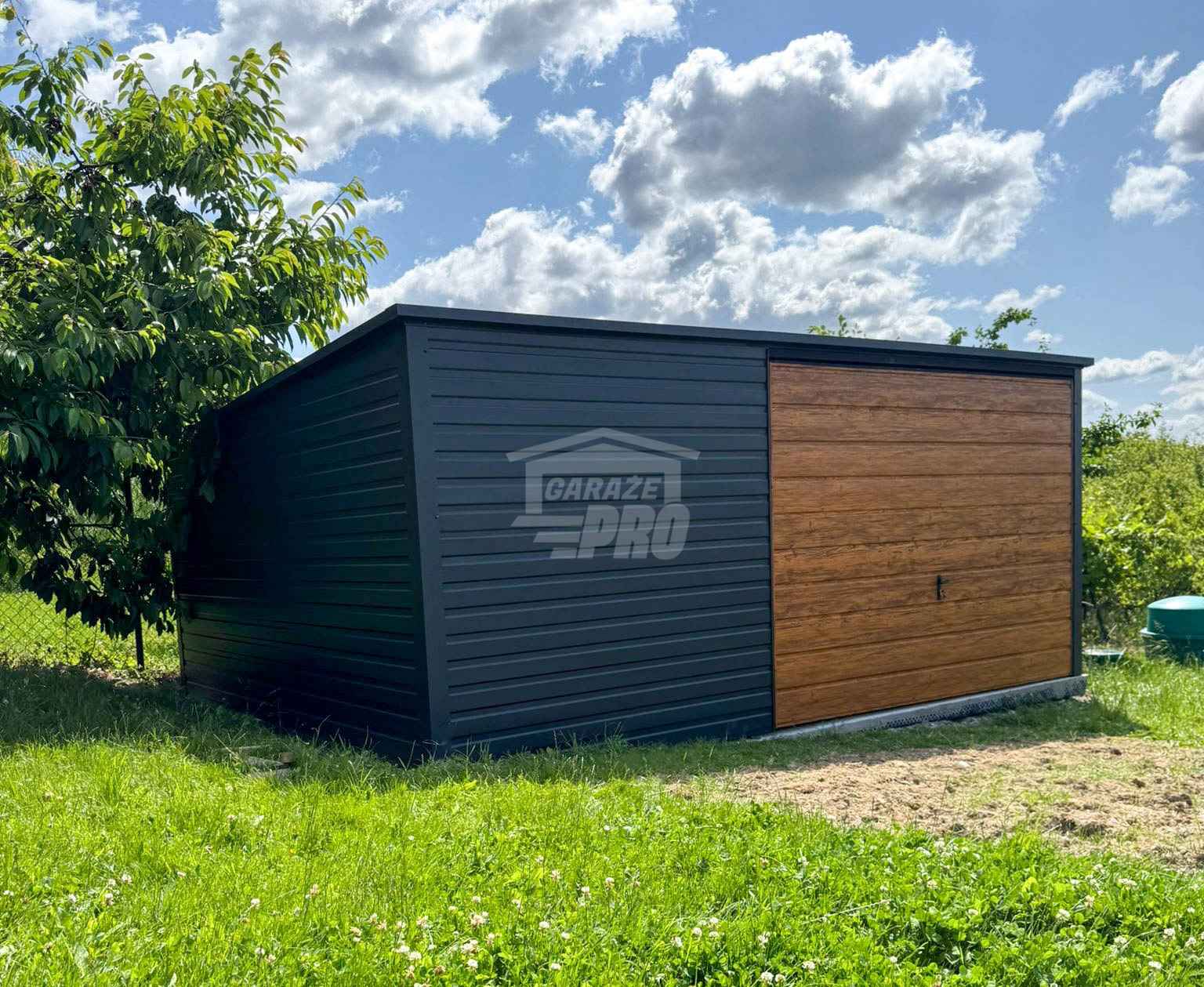 Garaż Blaszany 5x4 Brama uchylna  dach Spad w tył  GP590 Krynica-Zdrój - zdjęcie 2