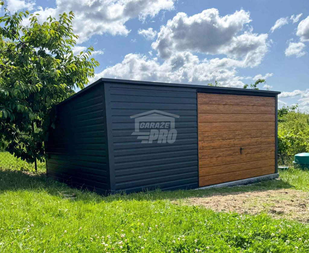 Garaż Blaszany 5x4 Brama uchylna  dach Spad w tył  GP590 Krynica-Zdrój - zdjęcie 2