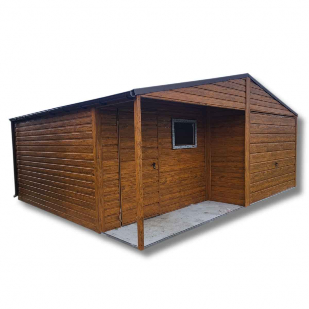 Garaż Blaszany 6x5 Dwuspadowy Drewnopodobny PREMIUM Darmowy Montaż Bełchatów - zdjęcie 1