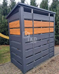 Wiata śmietnikowa 1,6x0,8m Antracyt + jasny orzech TKD395 Ruda Śląska - zdjęcie 2