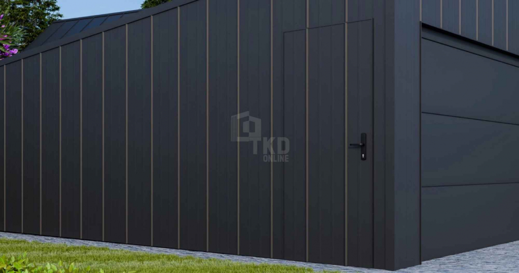 Garaż blaszany 6x6m brama segmentowa drzwi blacha na rąbek dachTKD382 Łańcut - zdjęcie 5