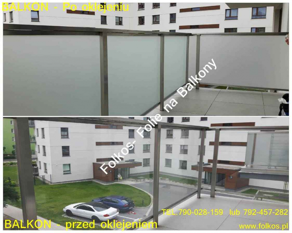Okleina na balkon Warszawa -Oklejamy balkony w Warszawie-folie matowe Białołęka - zdjęcie 3
