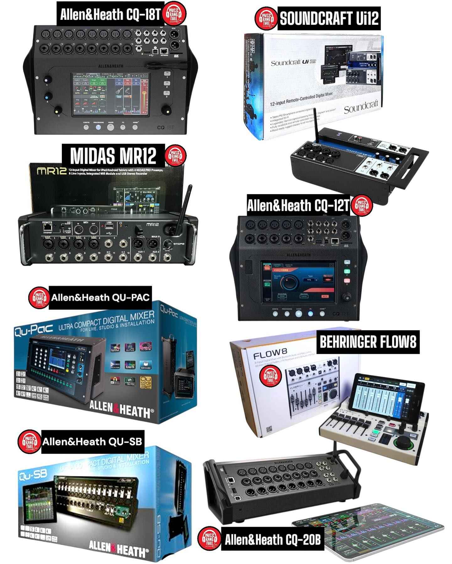 Behringer X32, Midas M32 LIVE, Yamaha MGX, Soundcraft Ui24R, PreSonus Praga-Północ - zdjęcie 2